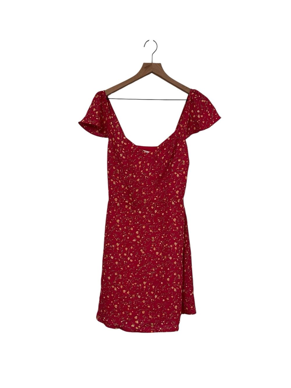 Lola Grace Pink Yellow Floral Flutter Sleeve Dress Size Small NWT Coquette